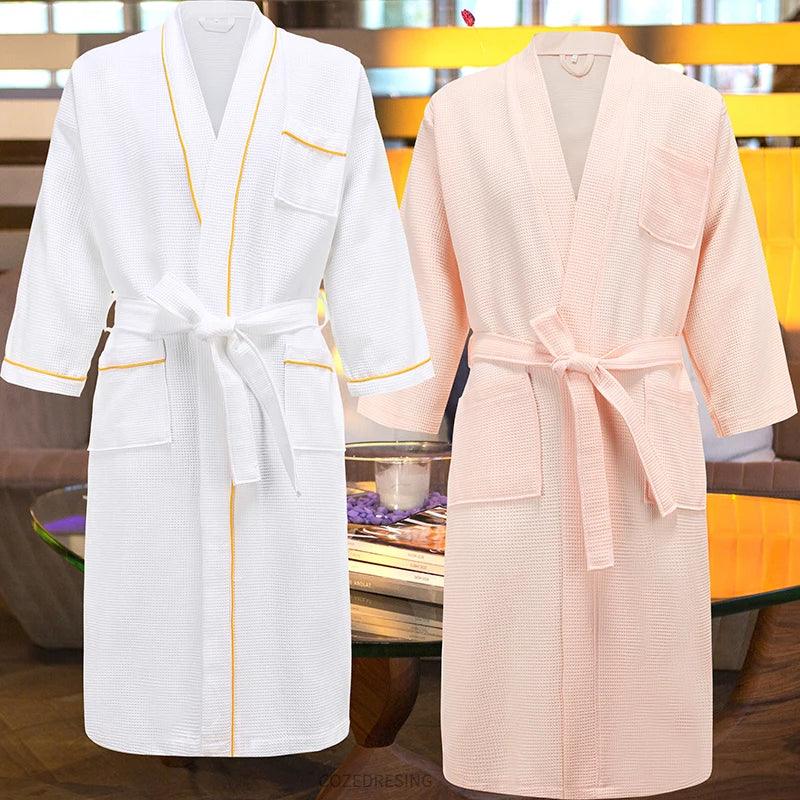LUXMAN 5 Star Hotel 100% Cotton Waffle Bathrobe LUXLIFE BRANDS