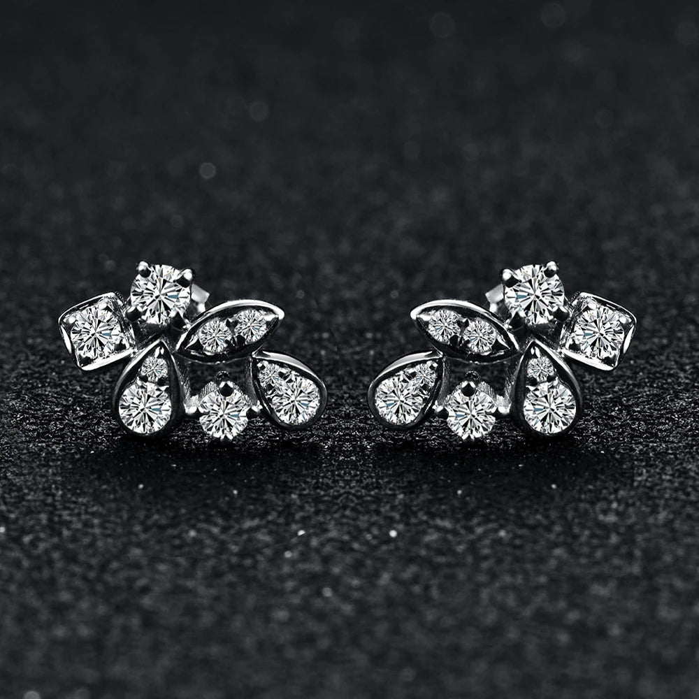 New Arrivals Moissanite Diamond 925 Sterling Silver Stud Earrings Passed Diamond Test Moissanite Fine Jewelry for Women Gift