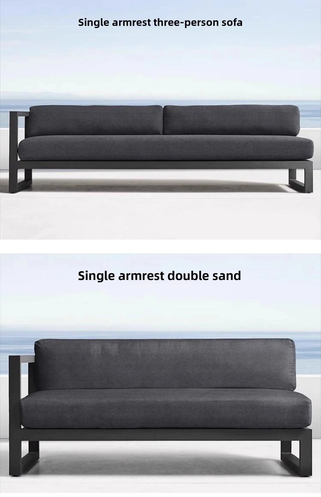 Modern Luxury Aluminum Alloy Leisure Sofa Set Waterproof Sunshade for Outdoor Patio Garden Terrace Sunroom Living Room Luxlife Brands