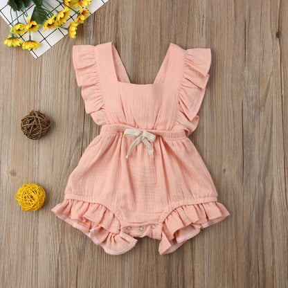 LUXBABY Cotton Ruffle Playsuit LUXLIFE BRANDS