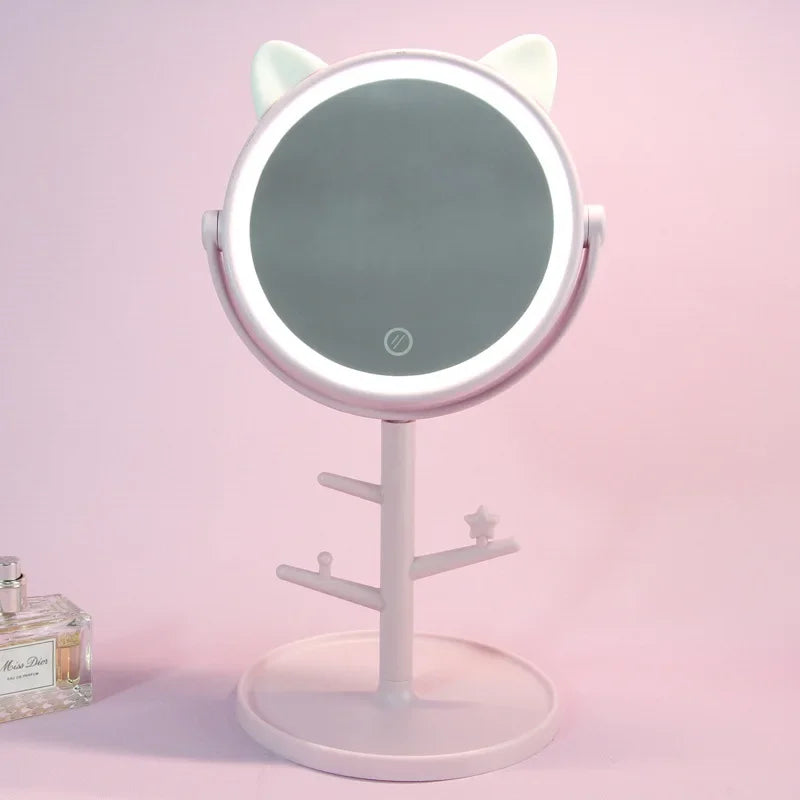 Kitty LED Makeup Mirror AAA/USB LUXLIFE BRANDS