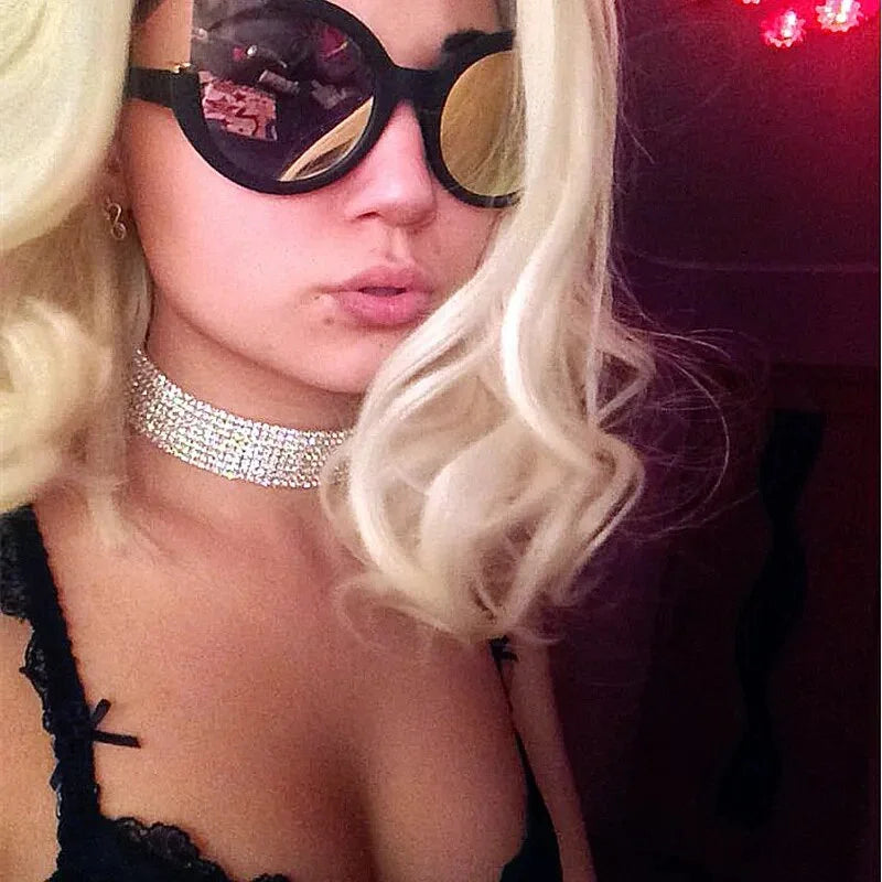 New Designed Luxury Jewelry For Women Bridal Wedding Party Prom Stretch Rhinestone Crystal Choker Necklace Elastic Cord Elegant LUXLIFE BRANDS