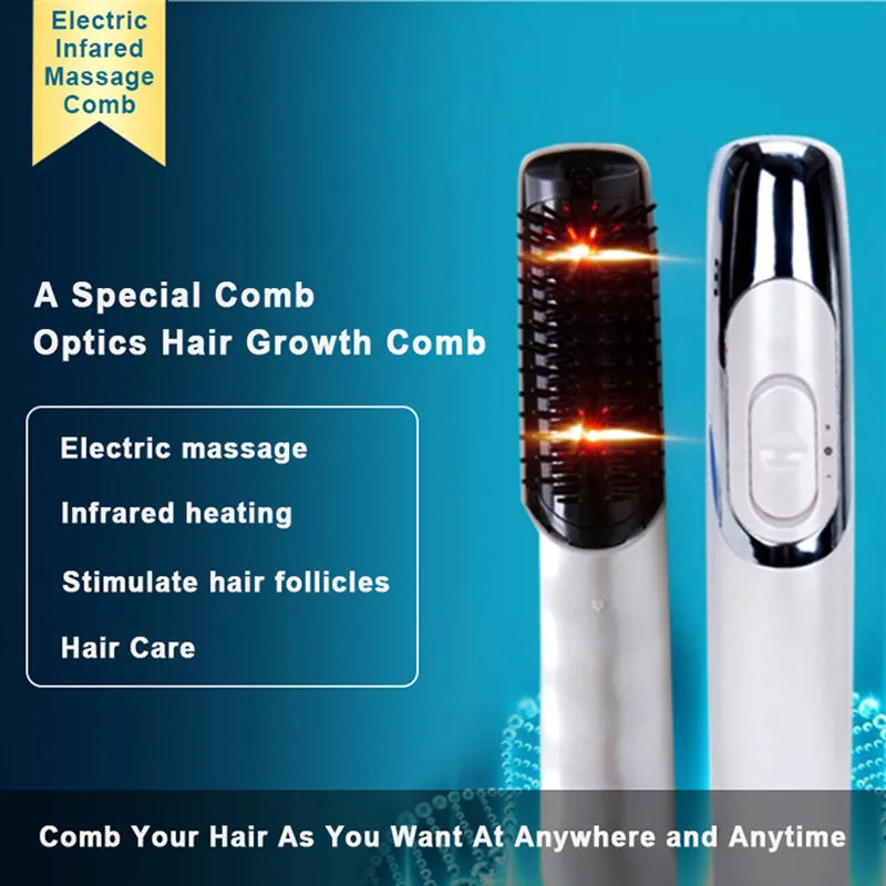 Laser Hair Growth Comb Treatment Hair Loss Regrowth Massager Therapy Infrared Stimulator Device Laser Comb  Head Massager