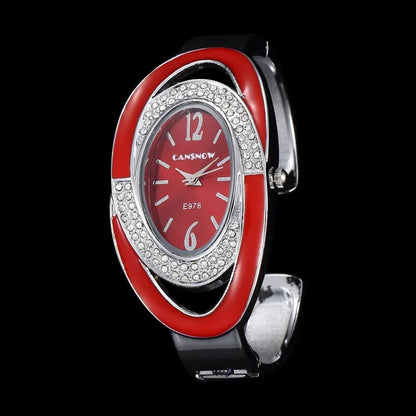 Montre Femme Creative Luxury Women Rhinestone Bracelet Watch Fashion Woman Bangle Watch Ladies Watch Zegarek Damski Female Clock LUXLIFE BRANDS