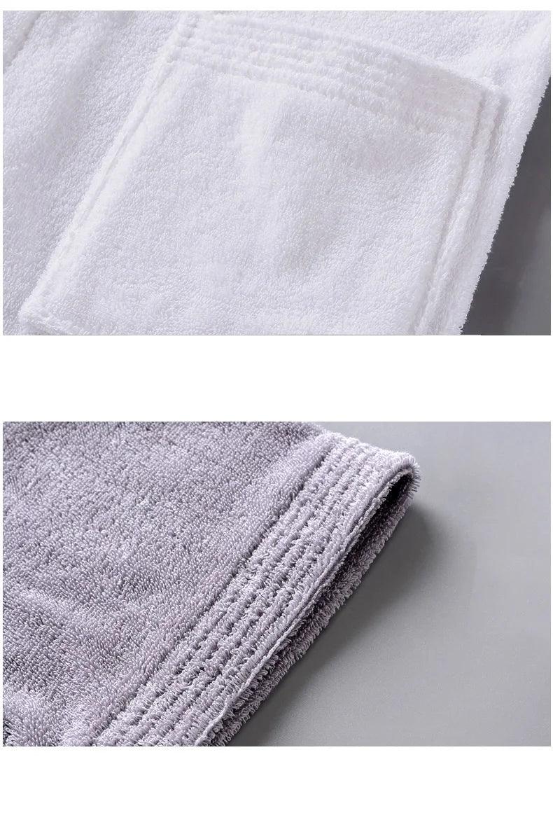 Terry Hooded Embroidery Cotton Bathrobe LUXLIFE BRANDS