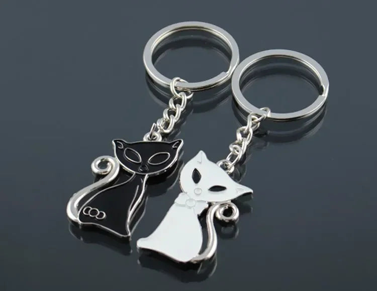 New Trendy Hot Sale one Pair Key Chain Alloy Arrow Bow Love Keyrings Key Chains Lovers Ring Couples keychain for Gift 17343 LUXLIFE BRANDS