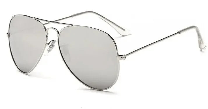 2022 Pilot Aviation Sunglasses MenShades Retro Classic Silver Sun Glasses Female Male Brand metal frame sunglasses sunshade