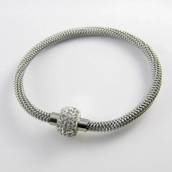 Fashion High Quality Charm Chic Valentine Gift Jewelry Stainless Steel Gold Women Distort Bracelets & Bangles LUXLIFE BRANDS