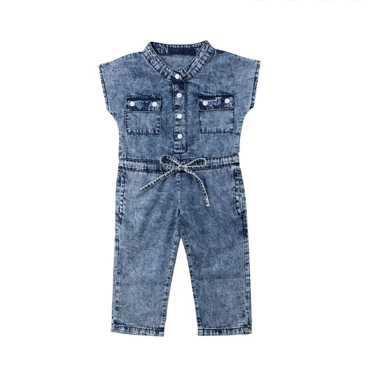 Summer Toddler Kids Baby Girl Clothing Denim Sleeveless Romper Jumpsuit Playsuit Long Pants Outfits 1-6T LUXLIFE BRANDS