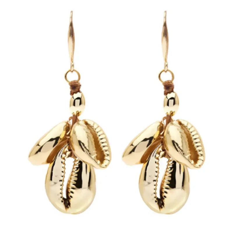 Boho Fashion Gold-Color Shell Necklace Natural Pearl Handmade Beautiful Necklace Women Baroque Jewelry Charm Statement Best Gift