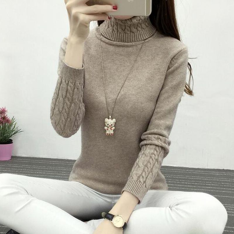 Thick Warm Women Turtleneck 2021 Winter Women Sweaters And Pullovers Knit Long Sleeve Cashmere Sweater Female Jumper