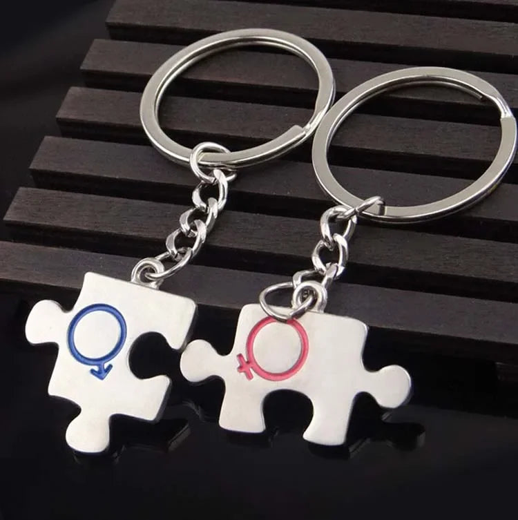 New Trendy Hot Sale one Pair Key Chain Alloy Arrow Bow Love Keyrings Key Chains Lovers Ring Couples keychain for Gift 17343 LUXLIFE BRANDS