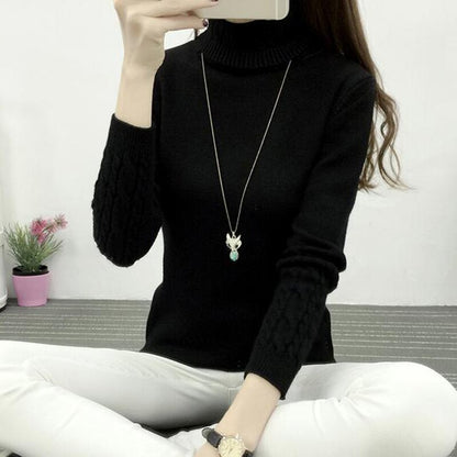 Thick Warm Women Turtleneck 2021 Winter Women Sweaters And Pullovers Knit Long Sleeve Cashmere Sweater Female Jumper