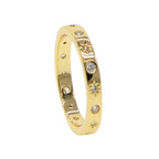 Gold color band ring for women starburst cz design simple classic fashion jewelry LUXLIFE BRANDS