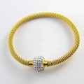Fashion High Quality Charm Chic Valentine Gift Jewelry Stainless Steel Gold Women Distort Bracelets & Bangles LUXLIFE BRANDS