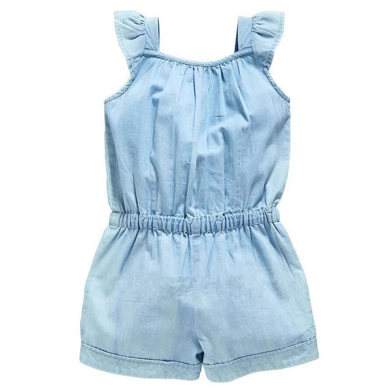 Summer Clothes Sets Toddler Girls Dresses Kids Overall Sleeveless Romper Jumpsuit Playsuit Dress Clothes Size 2-8Y LUXLIFE BRANDS