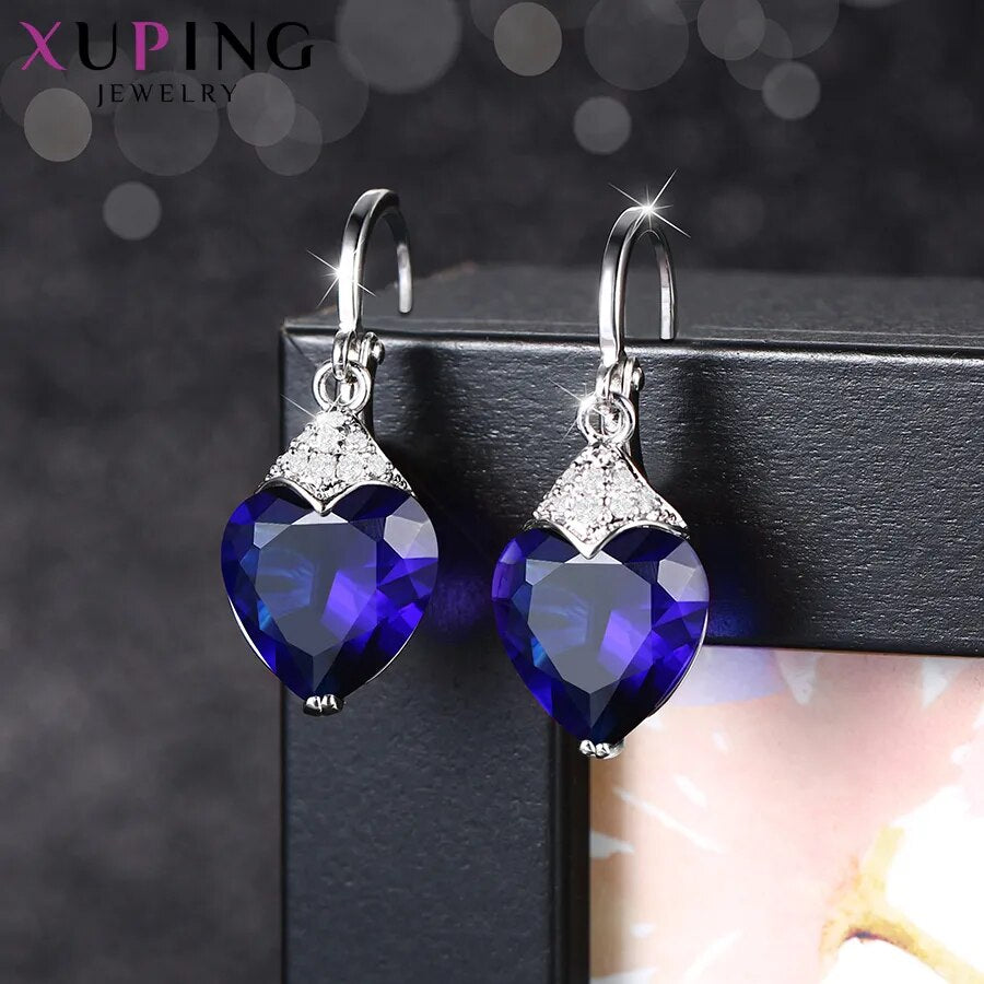 Xuping Jewelry Fashion Luxury Women Drop Earrings with Synthetic Cubic Zirconia for Valentine's Day Gift 27656 LUXLIFE BRANDS