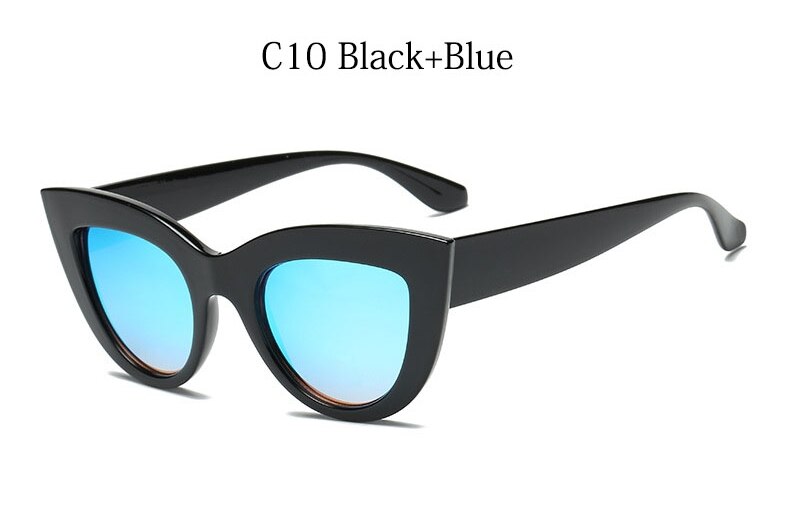 Retro Cat Eye Sunglasses Women Brand Designer Ladies Fashion Barbie Powder Mirror Lens Cateye Sun Glasses For Female UV400