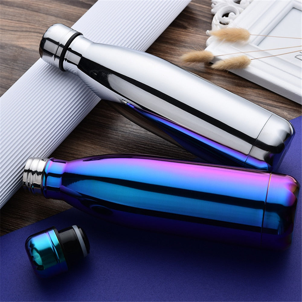 Stainless Steel Thermos Vacuum Insulated Cola Cup Bottle For Water Bottles Double-Wall Outdoor Travel Drinkware Gym Sports Flask