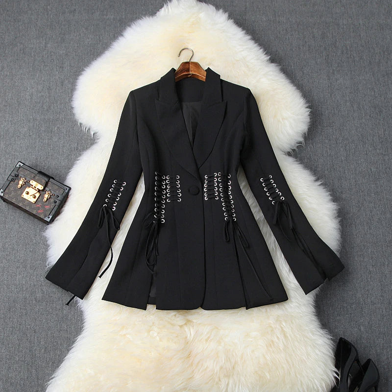 Lux Designer Single Button Blazer Jacket