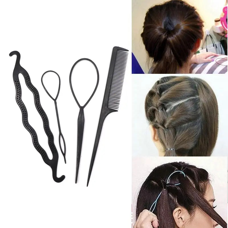 Multi-style Women Hair Twist Styling Clip Stick Bun Maker DIY Hair Braiding Tools Hair Accessories Braider DIY Hairstyle
