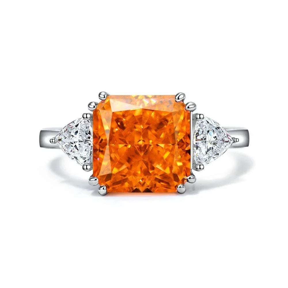 925 Sterling Silver 5CT G Color Lab Sapphire Gemstone Wedding Engagement Cocktail Ring Luxlife Brands