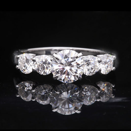 Obsessed 2.2 Carats 6.5mm D Color VVS1 Moissanite Engagement Ring