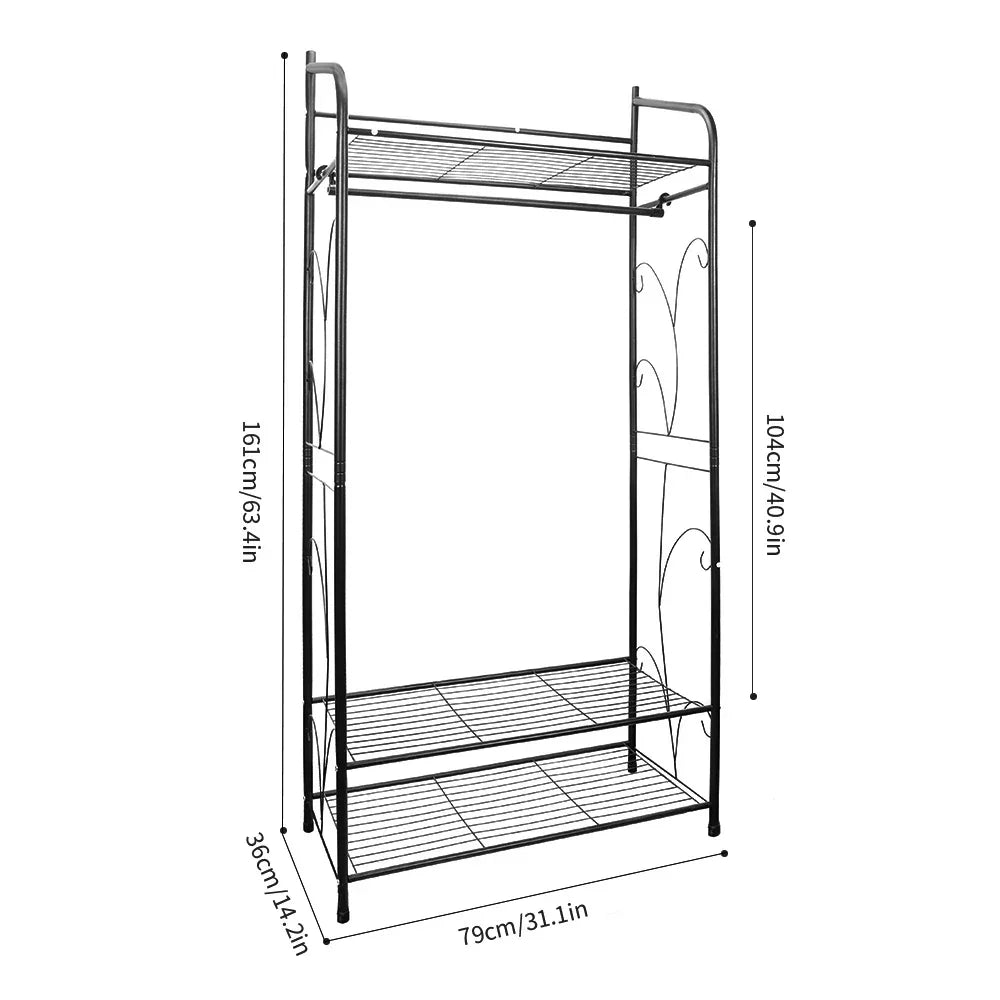 Heavy Duty Metal Clothing Rack LUXLIFE BRANDS