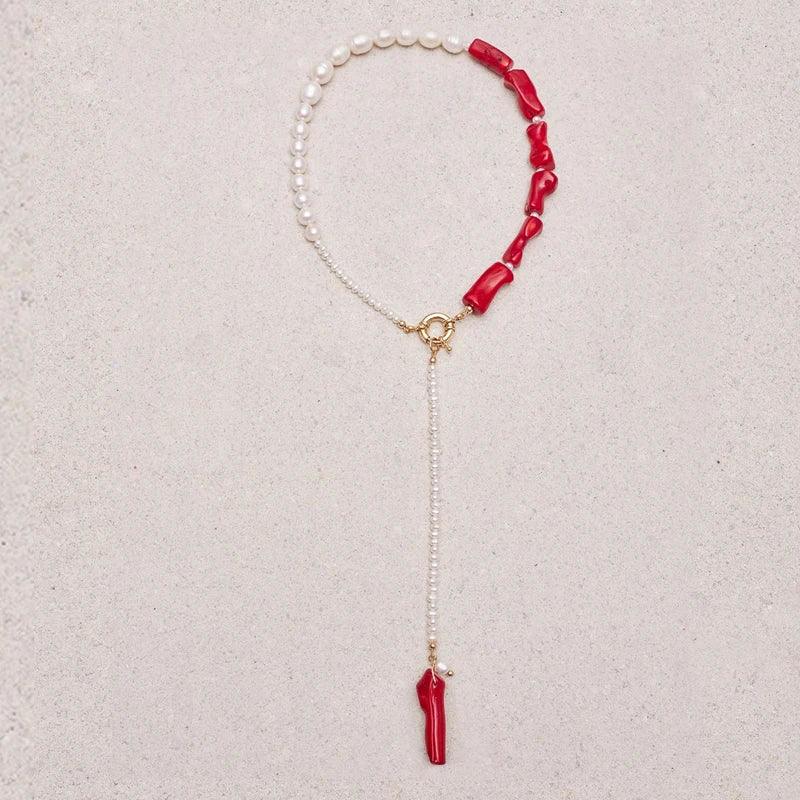 Boho Fashion Gold-Color Shell Necklace Natural Pearl Handmade Beautiful Necklace Women Baroque Jewelry Charm Statement Best Gift