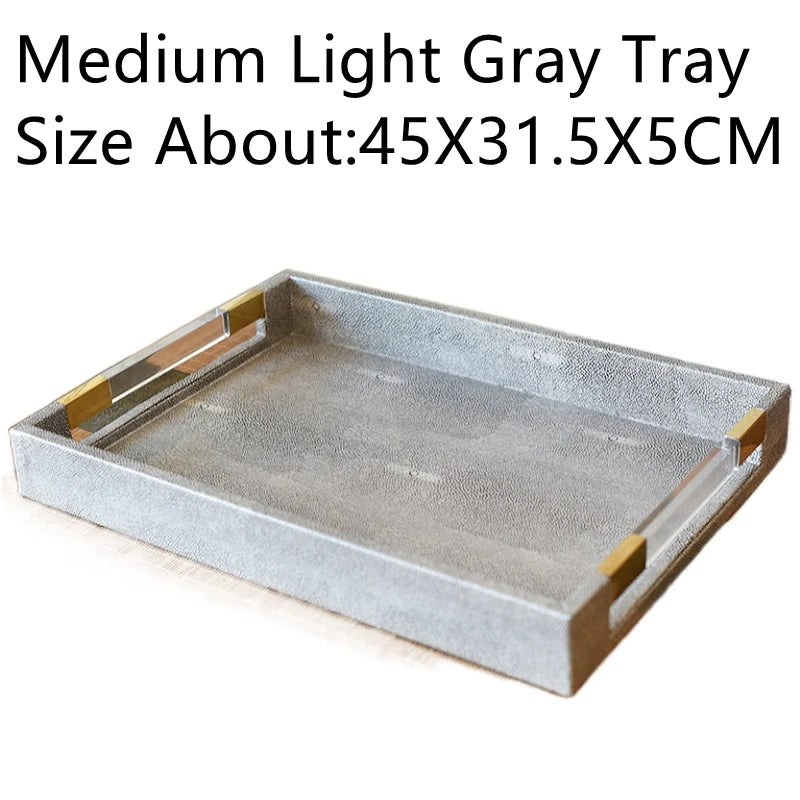 Eco Lux Leather, Metal & Acrylic Tray