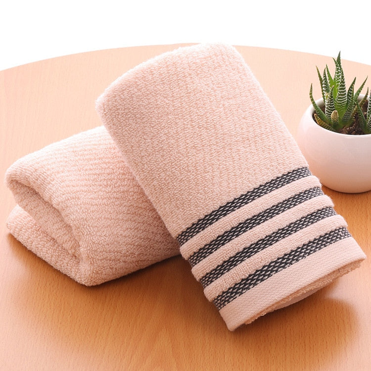 T086A Nice color New Water Absorbent small gift male female blue brown pink Cotton home hotel quick dry plaid stripe face towel
