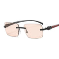 Vintage Fashion Rimless Small Square Sunglasses Women Men Luxury Brand Designer Travel Driving Metal Leopard Head Sun Glasses Luxlife Brands