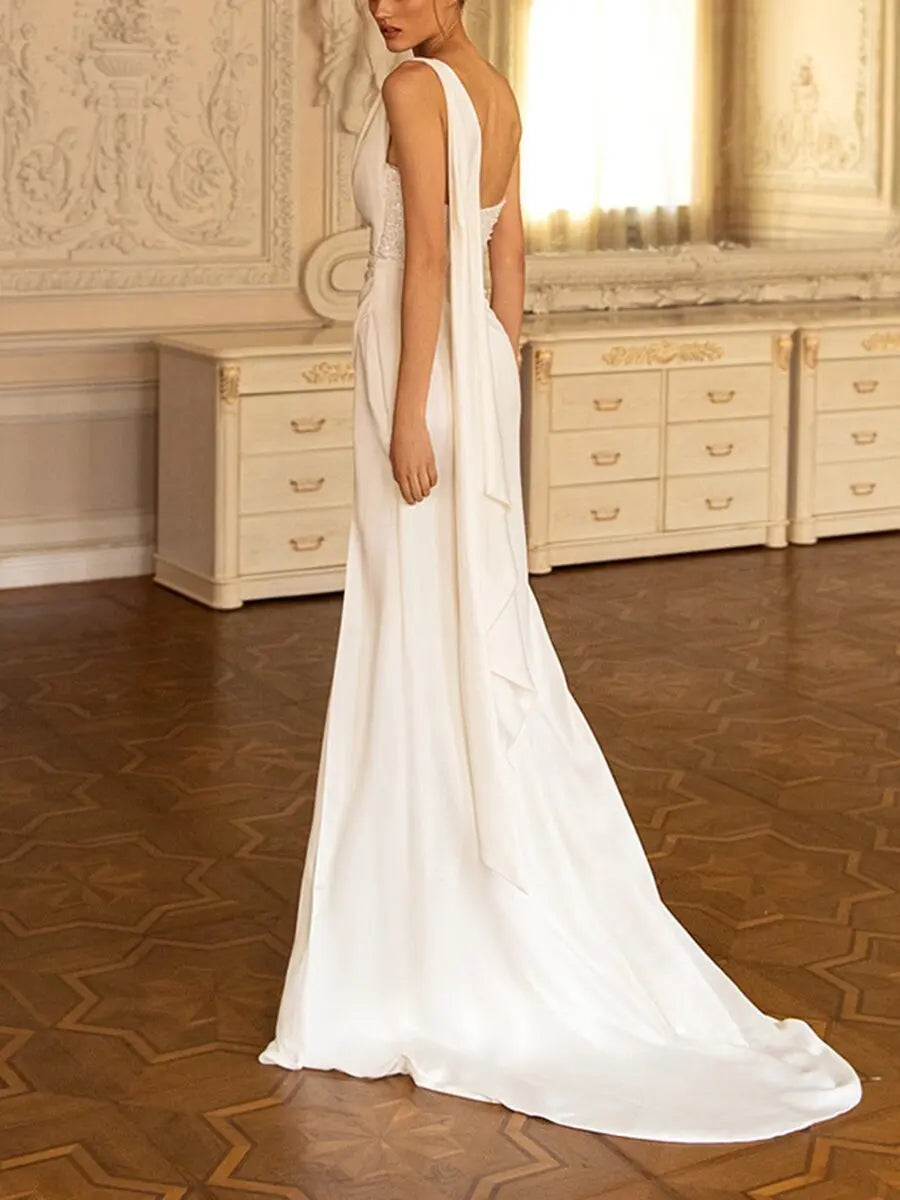 Elegant Sequin Wedding Dress