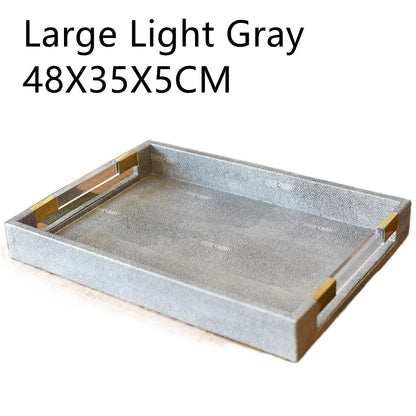 Eco Lux Leather, Metal & Acrylic Tray