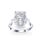 Luxury Ladies Jewelry Ring 5 Carat Emerald Moissanite 925 Sterling Silver Wedding Fashion Engagement Rings Luxlife Brands