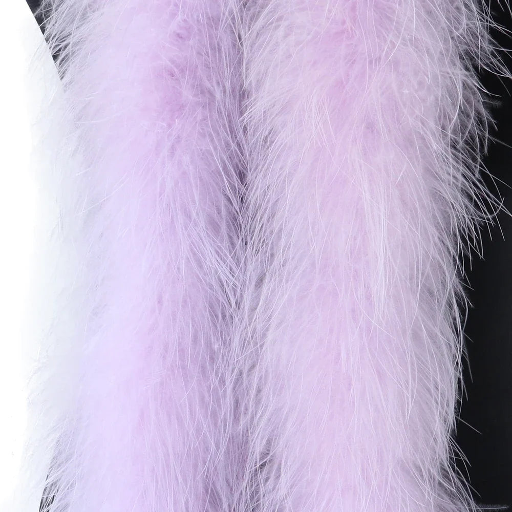 Fluffy Marabou Turkey Feather Boa (2 Meters)