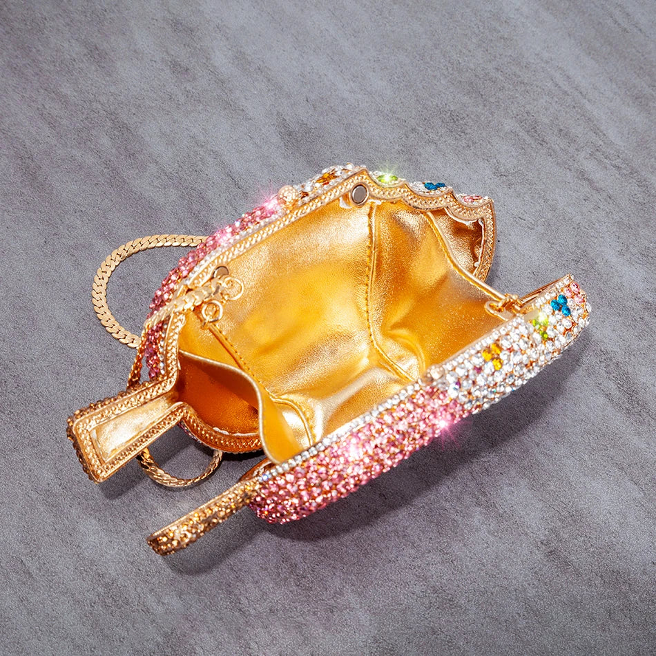 Bling Ice Cream Shaped Evening Clutch LUXLIFE BRANDS