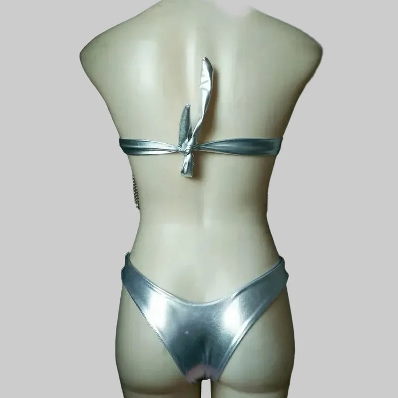 The Stardust Tassel Rhinestone Bikini Set – Luxury Stage & Showgirl Fringe Swimwear