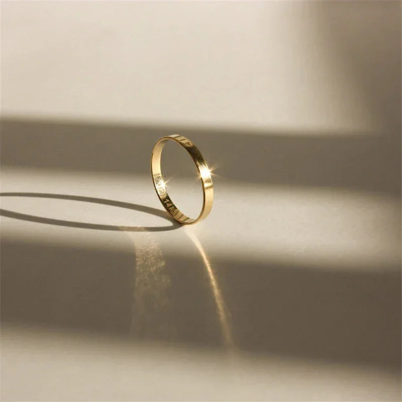 LOVE 14K Gold 2.25mm Flat Ring
