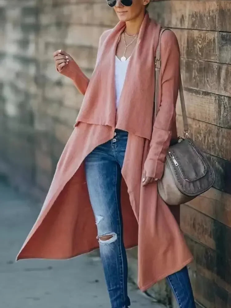 TEELYNN 2022 Boho Long Knit Wear Sweaters Cardigan Women Knitwear Turn-Down Collar Winter Coats Female Holiday Oversized Coat