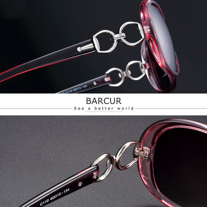 BARCUR New Polarized Sunglasses Women Brand Designer Female Sunglass Vintage Sun Glasses gafas oculos de sol masculino