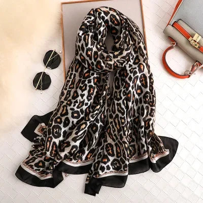 Luxury brand hijab summer women scarves soft long print silk scarves lady shawl and wrap 2022 pashmina bandana beach stoles