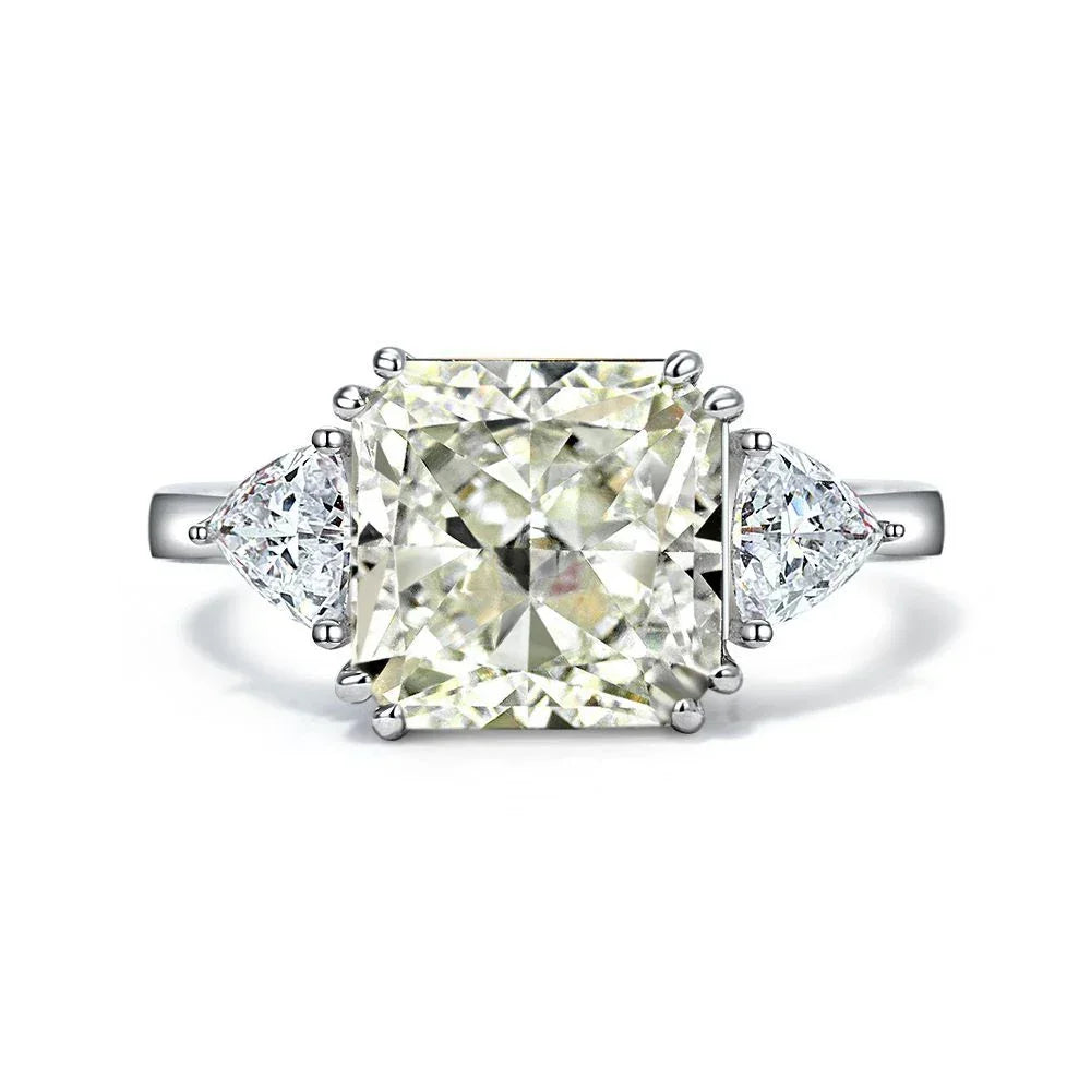 925 Sterling Silver 5CT G Color Lab Sapphire Gemstone Wedding Engagement Cocktail Ring Luxlife Brands