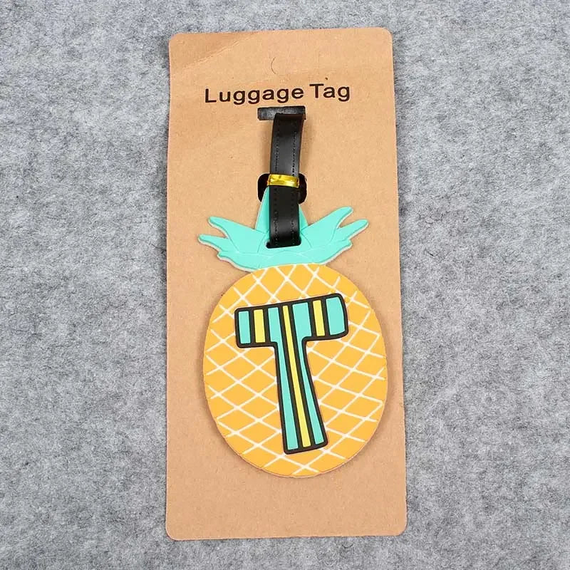 Pineapple Travel Accessories Creative Luggage Tag Silica Gel Suitcase ID Address Holder Baggage Boarding Tags Portable Label