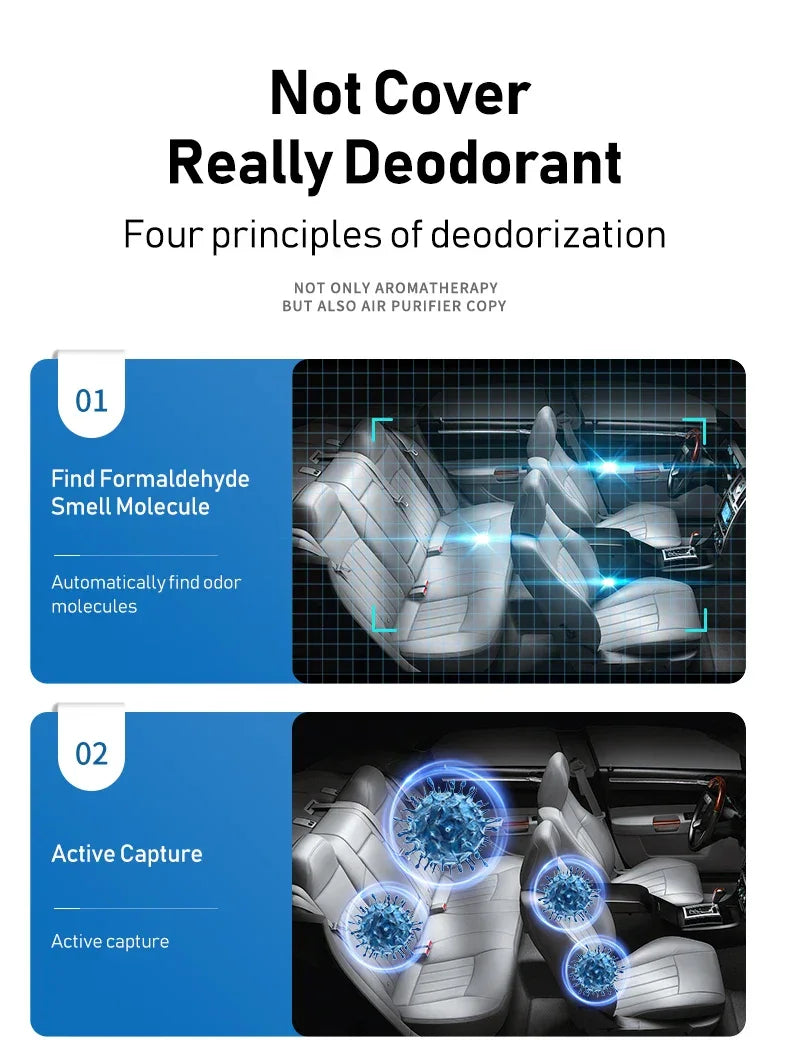 CAFELE Car Air Freshener Luxury Car Fragrance Aromatherapy With Perfume And  Solid Balm Contains Activated Carbon Car Flavoring