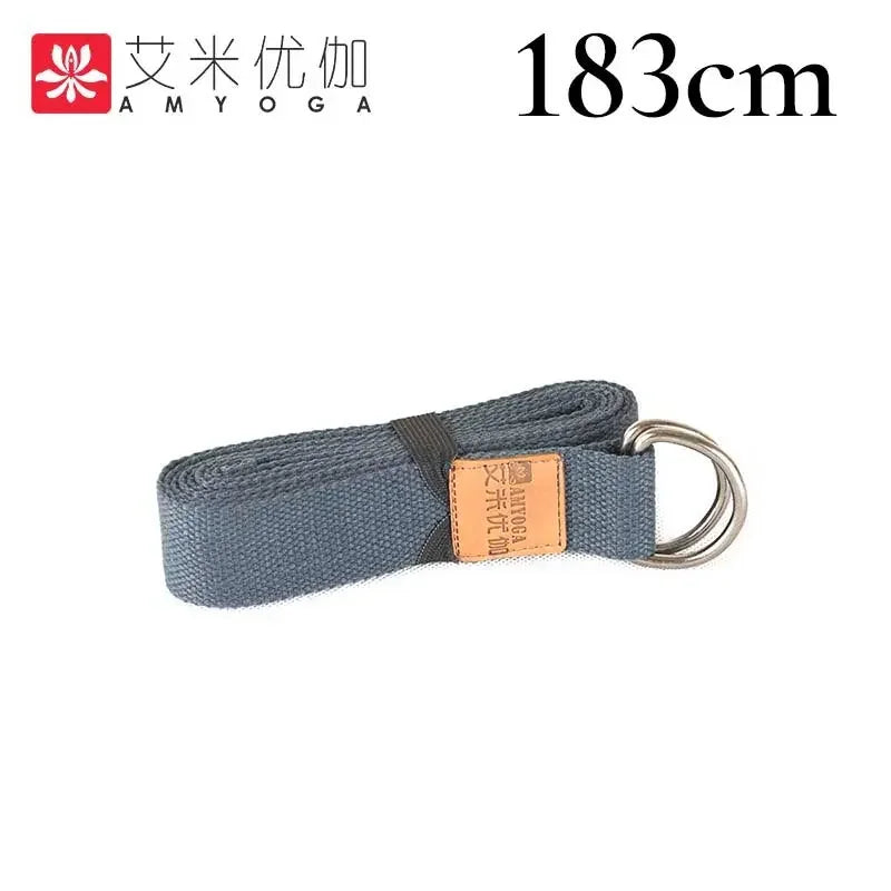 deluxe extra long cotton yoga strap with D-ring free shipping
