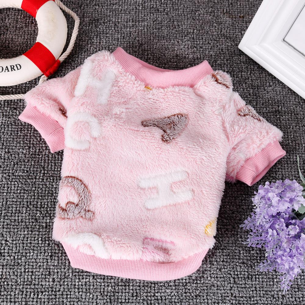 Chihuahua Puppy Clothes for Small Dogs Pink Fleece Soft Dog Clothing Outfit Pajamas Winter Pug Pet Clothes Blue S M L for Yorkie