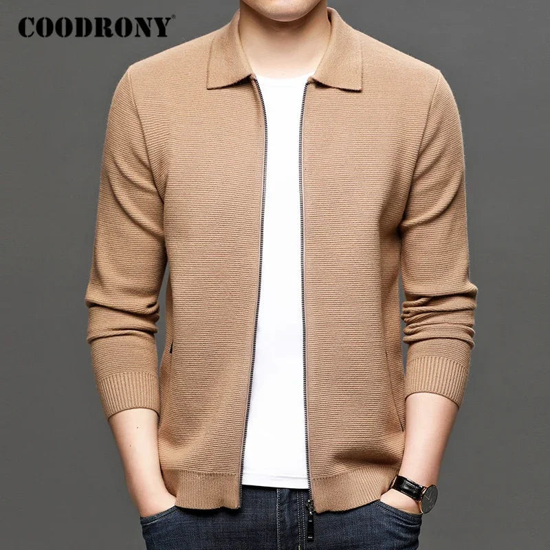 COODRONY Brand Cardigan Men Fashion Streetwear Sweater Coat Men Autumn Winter New Arrival Thick Warm Wool Cardigans Pocket C1197 LUXLIFE BRANDS