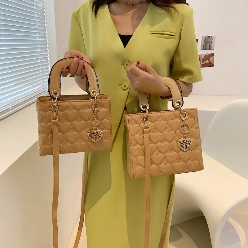 Handbag 2021 Women Brand Luxury Totes High Quality Fashion Classic Quilted Square Handle Bag Women Crossbody Shoulder Bags