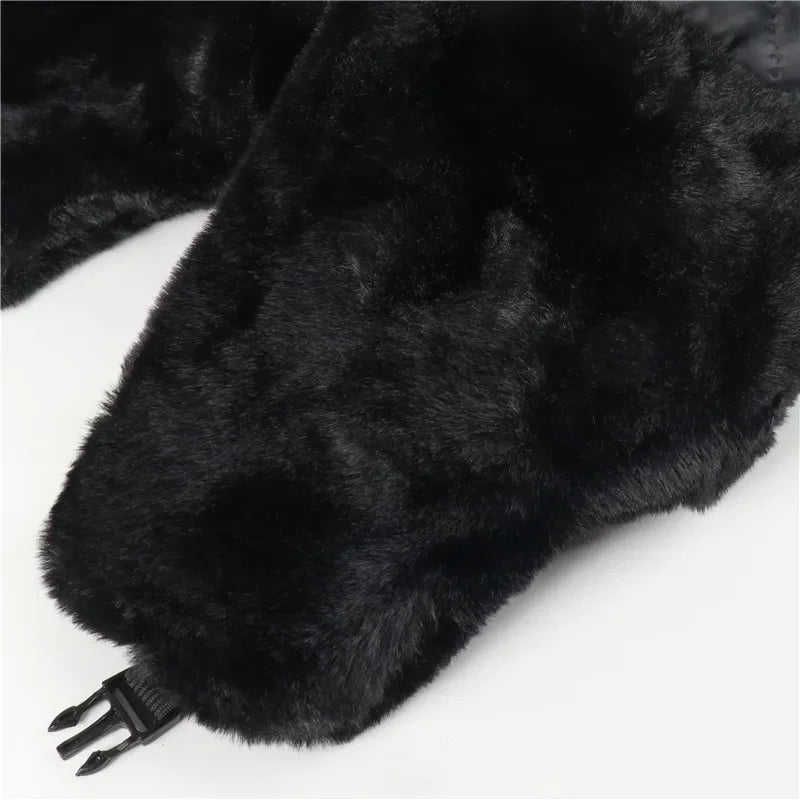 CAMOLAND Women Winter Hats Warm Faux Fur Bomber Hat For Men Soviet Army Military Badge Caps Male Thermal Earflap Cap Russia Hat LUXLIFE BRANDS